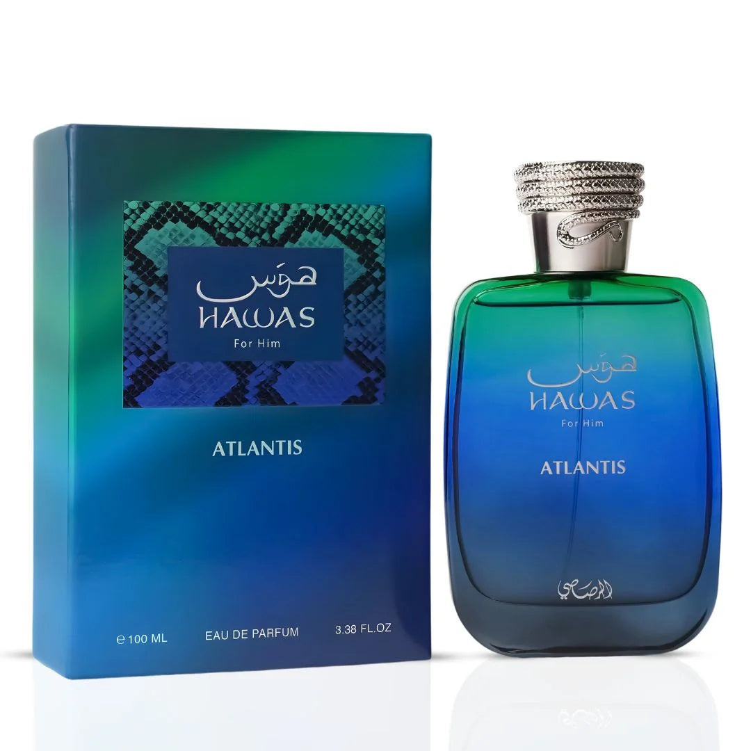 Hawas Atlantis Eau De Parfum Spray 100 ML (3.4 Oz) By Rasasi
